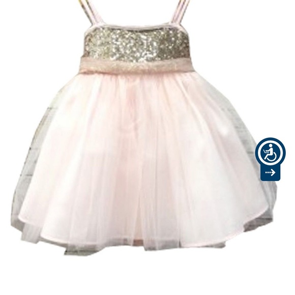 New Petite Adele Pink Sequined Dress - 12 months - Picture 5 of 5